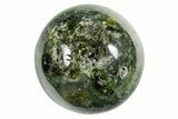 .9" Polished Prehnite and Epidote Sphere - Photo 4